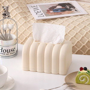 Creative Desktop Tissue Box White Free Standing Multipurpose Storage For Living <b>Room</b> Bathroom - Product Image 1