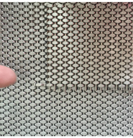 Panneau de maille décorative ovale rigide en acier inoxydable, maille ovale plate solide pour revêtement de cabine d'ascenseur
