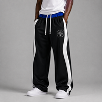 Pantalon de survêtement ample et épais Guangzhou Shangshang personnalisé à double taille avec broderie de patchs