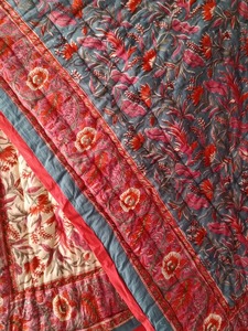 Algodón suave rosa colores bebé edredones indio Jaipuri bloque estampado 100% algodón indio hecho a mano bloque impreso edredón - Product Image 4
