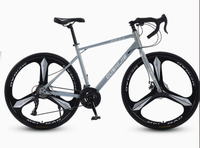 Nouvelle arrivée, vélo de course pour adultes à cadre en acier à haute teneur en carbone, roue intégrée à 3 rayons, frein à disque mécanique avant et arrière, multi-vitesses