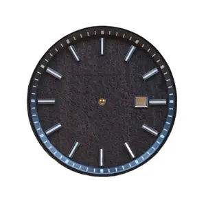 Lage Prijs Aangepaste Logo Face Sk Bezel Kalendervenster Natuurlijk Hout Horloge Wijzerplaat