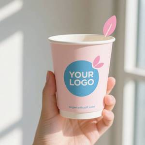 Newsense Custom Logo Single Double Wall Coffee <strong>Cup</strong> For Hot Drink With Lid Cardboard Disposable <strong>Paper</strong> <strong>Cups</strong> - Product Image 3