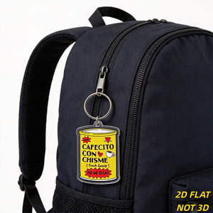 Portachiavi in Acrilico 'Cafecito Con Chisme', Charm Leggero e Divertente a Tema <span class=keywords><strong>Gossip</strong></span> - Product Image 3