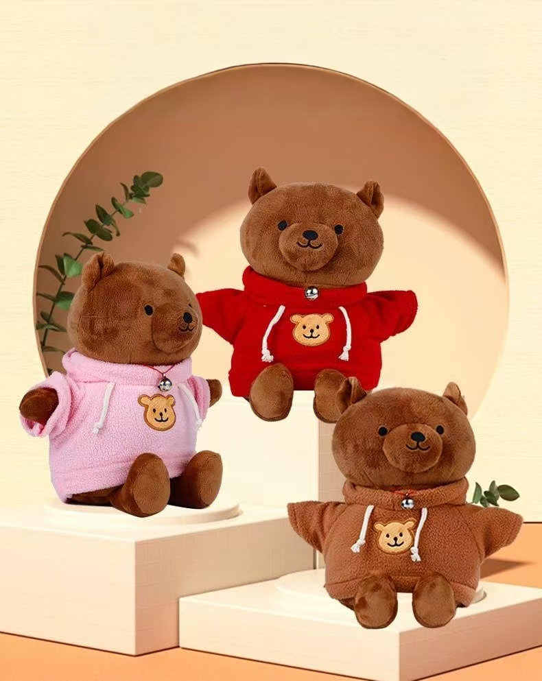 Hoodie Plush Bear Hidden Safes Storage Bag for Kids - Secret Gift