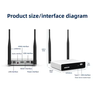 50M אלחוטי HDMI משדר וידאו ומקלט מתאם תצוגה מתאם דונגל 4K 5G עבור PS4 מחשב לטלוויזיה מקרן מקל מקרן