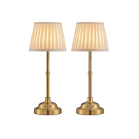 Lampe de table en tissu à luminosité réglable, lampe de bureau, lampe d'ambiance pour table à manger, lampe de chevet