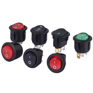 KCD1-105 Round <b>Push</b> Button Switch 2Pin 3Pin 4Pin 6Pin Mini Power Switch on OFF on OFF on Rocker Switch With <b>Light</b> 20mm - Product Image 5