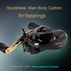 Carrete de pesca Smap Xz, cuerpo de aleación de aluminio, carrete de pesca de lanzamiento largo, anti-enredos, para uso con cebo artificial - Product Image 3