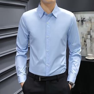 Abito da uomo elegante in poliestere puro, traspirante, senza bisogno di stiratura, taglie forti, per testimone di nozze o <span class=keywords><strong>sposo</strong></span> - Product Image 2