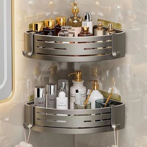 Estante de almacenamiento de baño OEM Diseño de trípode Estante de almacenamiento de cocina montado en la pared que ahorra espacio - Product Image 2