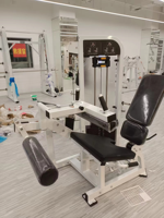 Machine de musculation professionnelle DINUO Premium réglable en acier pour curls et extensions de jambes, avec pile de poids de 70 kg, pour salle de sport