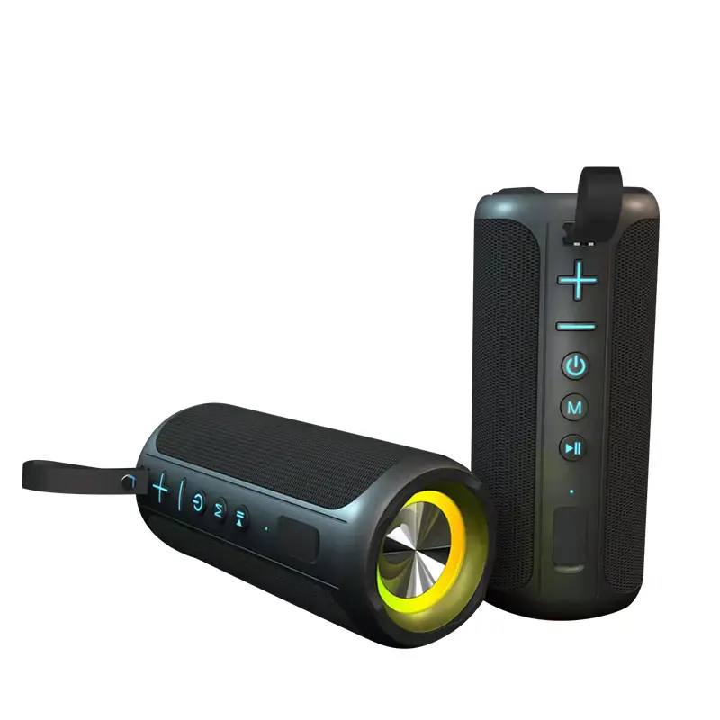 Wasserdichter tragbarer Bluetooth-Lautsprecher 20 W Louder Wireless Speaker mit 12 Stunden Spielzeit, TWS-Pairing, RGB-Leuchten und TF-Schlitz