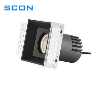 Scon hiện đại 7W 12W trimless Led Downlight lõm vuông màu đen ra93 lưới tản nhiệt ánh sáng chống chói bên trong đèn tại chỗ - Product Image 2
