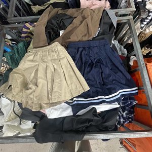 Venta al por Mayor de Faldas Plisadas Mini de Algodón de Segunda Mano de Alta Calidad para Mujer, <span class=keywords><strong>Ropa</strong></span> Usada en Stock - Product Image 2