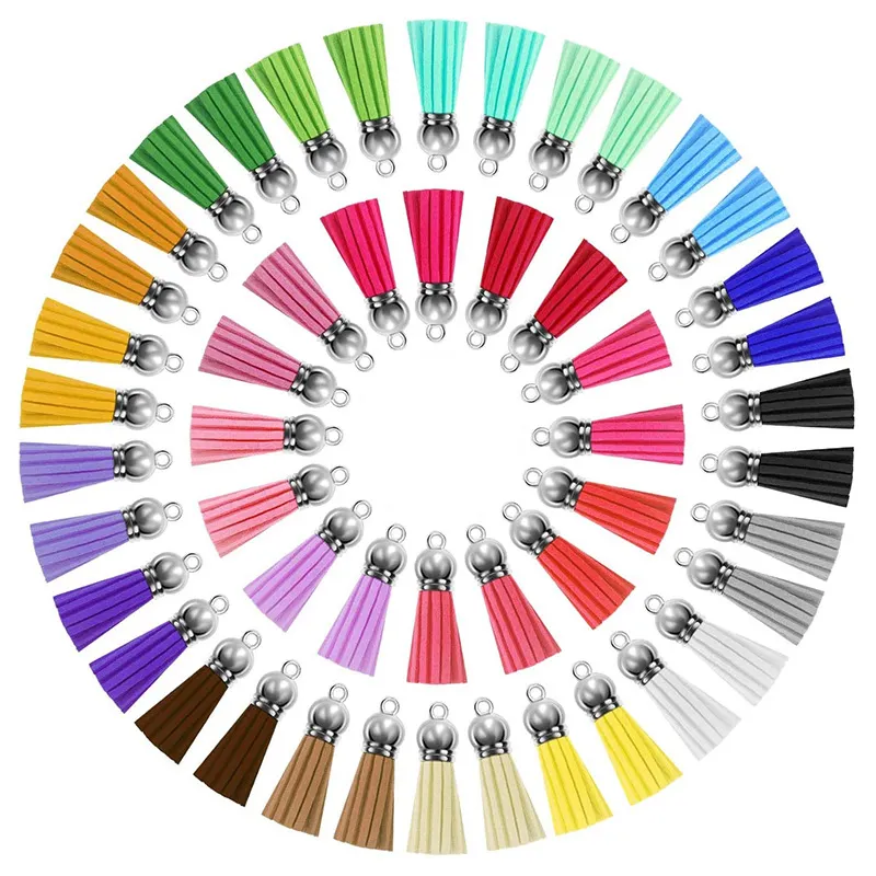 Подвеска «сделай сам» с бахромой из замши и кожи, 38 мм