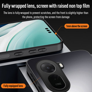 Pour Xiaomi <span class=keywords><strong>Redmi</strong></span> <span class=keywords><strong>A7</strong></span> Pro, coque arrière rigide avec protection d'objectif AG, effet mat, coque souple avec support - Product Image 2