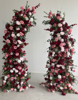 Fleurs artificielles personnalisées OEM ODM en forme de corne pour arche de toile de fond, fleurs de mariage en soie pour décoration de mariage, événements et fêtes