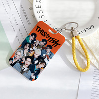 2026 Merchandise Kpop Anak-Anak Baru, Tempat Kartu Foto ABS, Gantungan Tas, Aksesoris, Tempat Kartu Plastik Keras dengan Tali untuk Penggemar