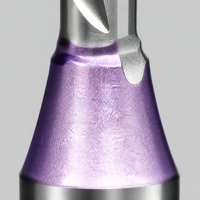 Fraise à spirale pour routeur CNC, revêtement violet, pour le travail du bois, outil de coupe double face pour panneaux stratifiés