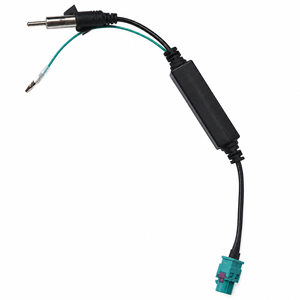 <span class=keywords><strong>Adaptateur</strong></span> d'<span class=keywords><strong>antenne</strong></span> de voiture double FAKRA RF vers DIN mâle avec amplificateur, câble en cuivre de 13 cm pour <span class=keywords><strong>Volkswagen</strong></span>, radio FM/AM, câbles d'<span class=keywords><strong>antenne</strong></span> stéréo - Product Image 1