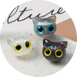2023 새로운 DIY 귀여운 만화 큰 눈 고양이 모양 보석 만들기 kawaii 전화 케이스 체인 재료 액세서리에 대 한 아크릴 구슬