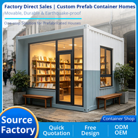 Contenedor de Ensamblaje Rápido de 10 pies/20 pies, Tienda Emergente, Casas Prefabricadas, Quiosco Modular Portátil Moderno para Uso en Exteriores, Personalizado de Fábrica