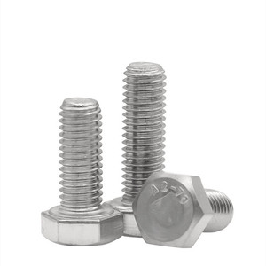 Vis M10x170 en acier inoxydable 304 316 de grade 8.8, DIN933 A4-80/A2-70, boulon hexagonal à filetage complet UNC - Product Image 1