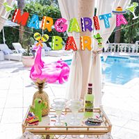 Spanduk Bar Margarita untuk Dekorasi Ulang Tahun Margarita, Pesta Meksiko Cinco De Mayo, Kaktus, Baby Shower, Pesta Wisuda
