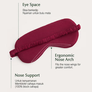 หน้ากากปิดตาสำหรับนอนหลับพร้อมสายรัดยืดหยุ่น ป้องกันแสง หน้ากากปิดตาเนื้อนุ่ม ระบายอากาศได้ดี อุปกรณ์เสริมสำหรับการเดินทาง ชุดนอน  หน้ากากปิดตาไม้ไผ่แบบกำหนดเองสำหรับขายส่ง - Product Image 2