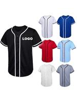 Pullonsy Jersey Bisbol Kustom Hitam Pria Dewasa Kancing Penuh Bordir Nama Tim Nomor S-8XL Garis Putih Poliester Berkualitas Tinggi