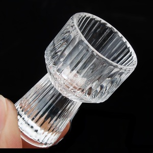 Vente en gros service à saké japonais <span class=keywords><strong>carafe</strong></span> à saké en verre <span class=keywords><strong>carafe</strong></span> à saké à rayures verticales côtelées - Product Image 2