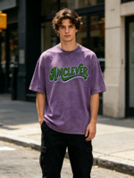 AMCLEVER 2026 T-shirts vintage pour hommes 230 g/m² Sweatwear T-shirt vintage oversize délavé unisexe pour impression DTG et sérigraphie personnalisée OEM