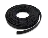 Gaine tressée colorée en PET de 8 mm pour gestion de câbles, motif personnalisé, extensible, protection de câblage, homologuée 220 V, vente en gros