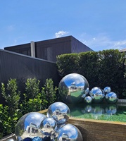 Boule argentée brillante pour la décoration d'événements de mariage, boule en plastique, boule géante de 1 m, boule en PVC miroir gonflable, discothèque, grande boule brillante