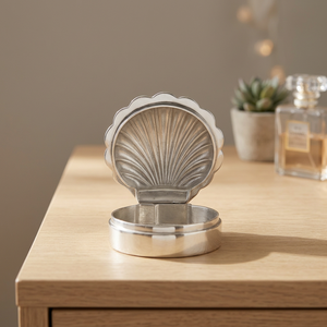 Boîte de rangement hebdomadaire pour pilules en métal brillant en forme de coquillage, sans BPA, hermétique, avec couvercle, pour l'organisation des pilules - Product Image 3