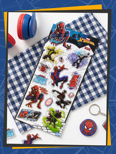 Autocollants 3D gonflés <span class=keywords><strong>Spider</strong></span>-<span class=keywords><strong>Man</strong></span>, feuille d'autocollants de super-héros de dessin animé, récompense pour enfants, décoration DIY pour téléphone et cahier - Product Image 6