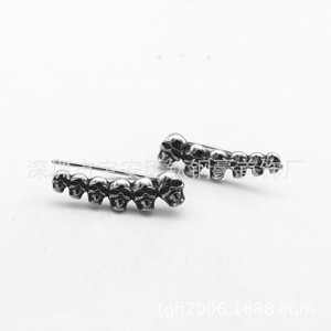 yunnique Skull Stud Earrings Titanium Steel Geometric Design Fashion Jewelry - Product Image 3