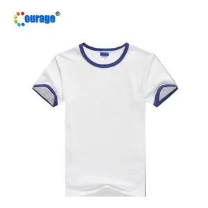 Courage Boys and Girls Cotton Custom Logo Blank Heat Transfers T-Shirt Color Collar Sublimation T-shirts Printing for Kids