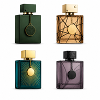 Flacon de parfum vide en verre, luxe arabe de Dubaï, flacon pulvérisateur rechargeable, impression personnalisée, bouchon à vis, liquide non inclus