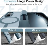 Étui de protection magnétique MOBOSI en TPU+PC étanche avec chargement sans fil pour Z Fold 4, design blindé, protection de charnière intégrée, écran avant NFC 360