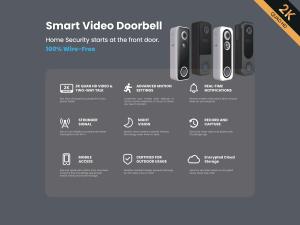 Interphone vidéo sans fil CloudEge App, audio bidirectionnel, étanche IP65, alimenté par énergie solaire, compatible Alexa <span class=keywords><strong>et</strong></span> <span class=keywords><strong>Google</strong></span> <span class=keywords><strong>Home</strong></span>, détection humaine, vente chaude - Product Image 3