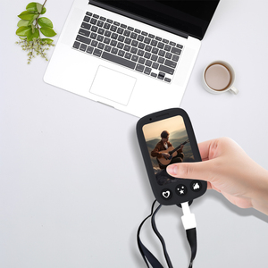 Mini Album ảnh mini 6 màu hồng tức thì 3 giọng nói với dây buộc và máy quảng cáo âm thanh - Product Image 3