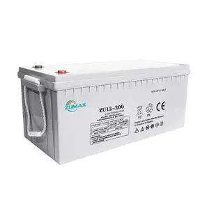 Pin Mặt Trời Chu Kỳ Sâu Gel 50ah 100ah 200ah 12V Có Thể Sạc Lại Cho Hệ Thống Năng Lượng Mặt Trời Axit Chì