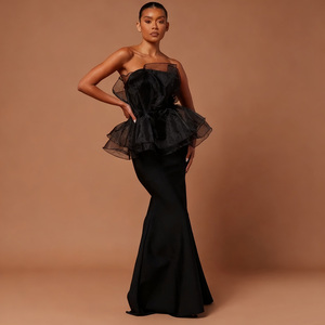 white christmas dresses Horizon Strapless Textured Midi Dress Black