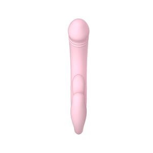 Consolador vibrador sin tirantes, nuevos juguetes sexuales para lesbianas, vibrador de juguete sexual de triple cabeza con doble penetración remota - Product Image 5