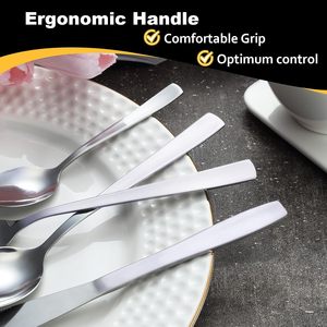 Nordic High End Matte Polish Stainless Steel PVD Coating Eco-Friendly Dishwasher Safe Flatware <b>Spoon</b> <b>Fork</b> <b>Sets</b> Gold Wedding - Product Image 3