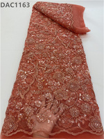 Tissu de mariée de luxe, perles de mariage, séquence, dentelle, broderie, dentelle, vêtements pour femmes