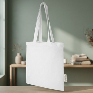 Bolsa Tote Madras Sin Marca de 7L, Modelo 120695-6, 140 G/m2, Algodón Reciclado Ecológico, Impresión por Transferencia de Calor, Uso Diario, para Alimentos - Product Image 2