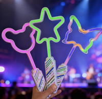 Bâton lumineux néon LED pour festival, Halloween, Noël, jouets lumineux, bâton lumineux en forme de cœur, baguette néon, baguette étoile néon pour fête